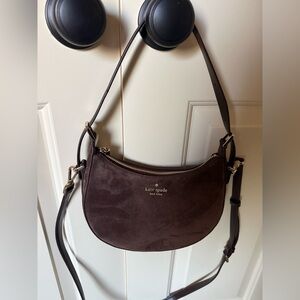 Kate Spade Small Nova Suede Crescent Purse